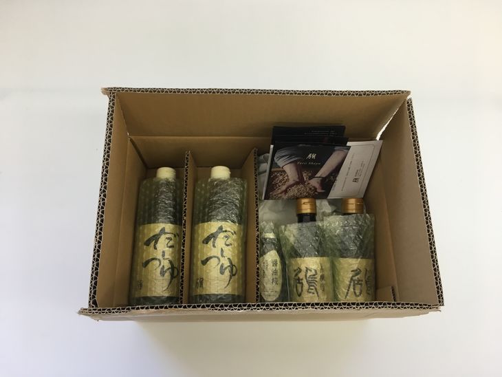 鳥居醤油店　醤油・だしつゆ・醤油糀セット（醤油150ml×2本・だしつゆ500ml×2本・醤油糀180g×1本）