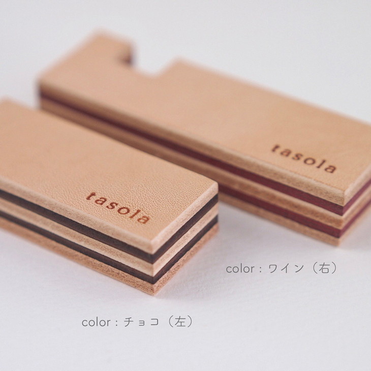 スマートフォンスタンド　2色セット　本革　ハンドメイド