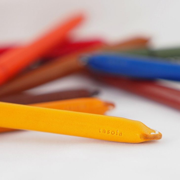 革まきペン（ペンカバー）本革　ハンドメイド≪シンプル 牛革 手作り≫