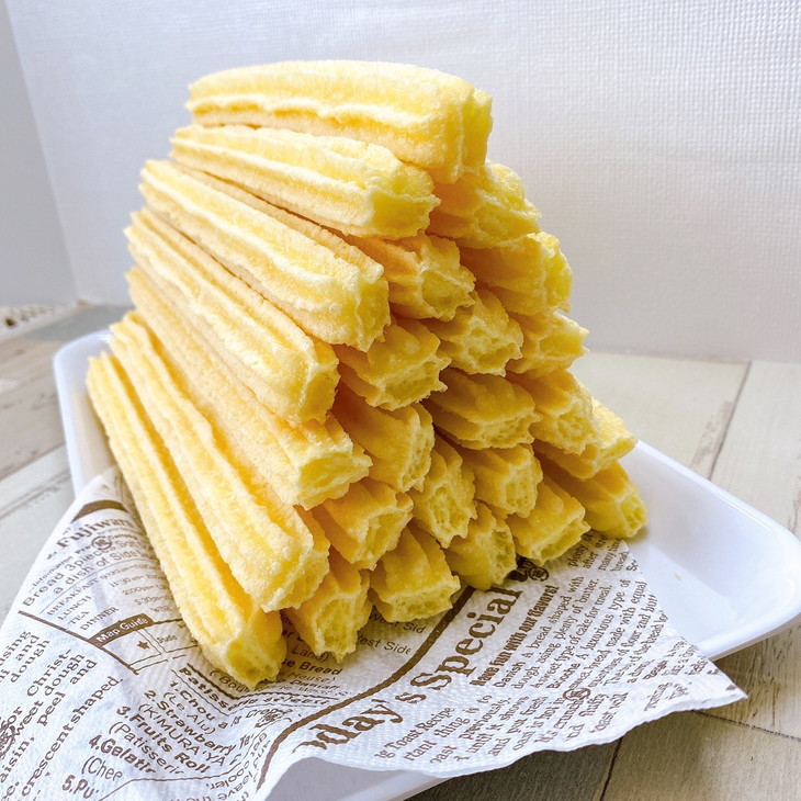 国内製造 星のチュロス プレーン朝食用 25本入り 20cm サッカー日本代表ver.｜スイーツ お菓子 おやつ 冷凍 プレゼント 石川県 七尾市 能登