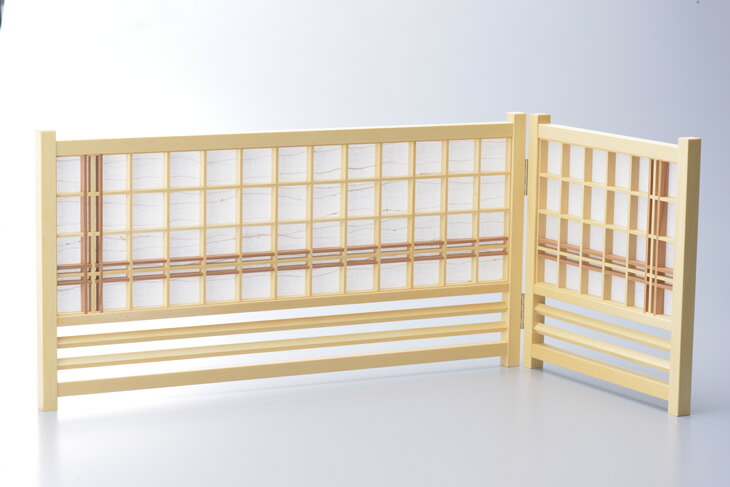 ミニ屏風(2枚折り) A正方形障子柄タイプ