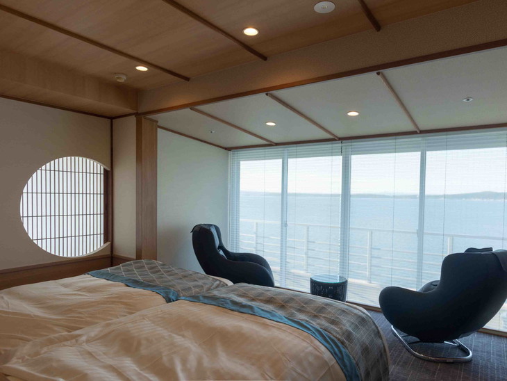 和倉温泉「ホテル海望」ワーケーションプラン　海側コンドミニアム客室2名様3連泊（Free WiFi、電子レンジ、冷蔵庫、カウンターキッチン完備）