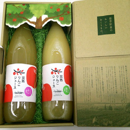 完熟りんごジュース2本セット（陽光/ふじ）×２箱　果物 リンゴ 贈答 ギフト