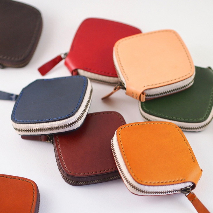 小銭だけ入れ　本革　ハンドメイド　財布