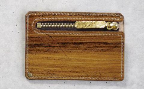 【こだわりの革細工】ジッパー小銭入れ /「LEATHERS by Kei Arabuna」