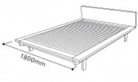 ベッドフレーム クイーン スリットベッド  かえで(メープル）無垢材  木製 家具