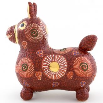 【ＲＯＤＹ×九谷焼】九谷焼置物ロディ「デコ盛赤花文」