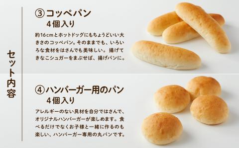 「12ヶ月定期便（毎月）」【卵・乳アレルギー対応】学校給食パンセット（全10種類） 156001