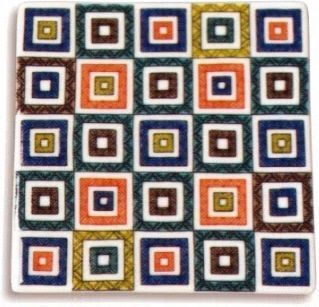 九谷焼スクエアプレート４枚（古九谷） 食器 お皿  石川県 小松市 北陸