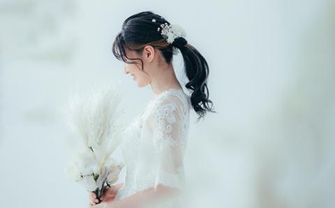 【布花アクセサリー】白い小花のヘッドアクセサリーset