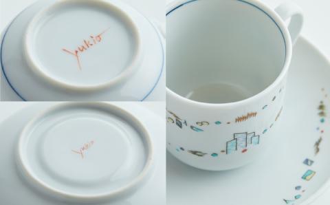 九谷焼「珈琲碗 街並」打田幸生 石川県 小松市 北陸