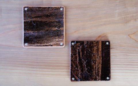 【こだわりの革細工】Pair Coaster