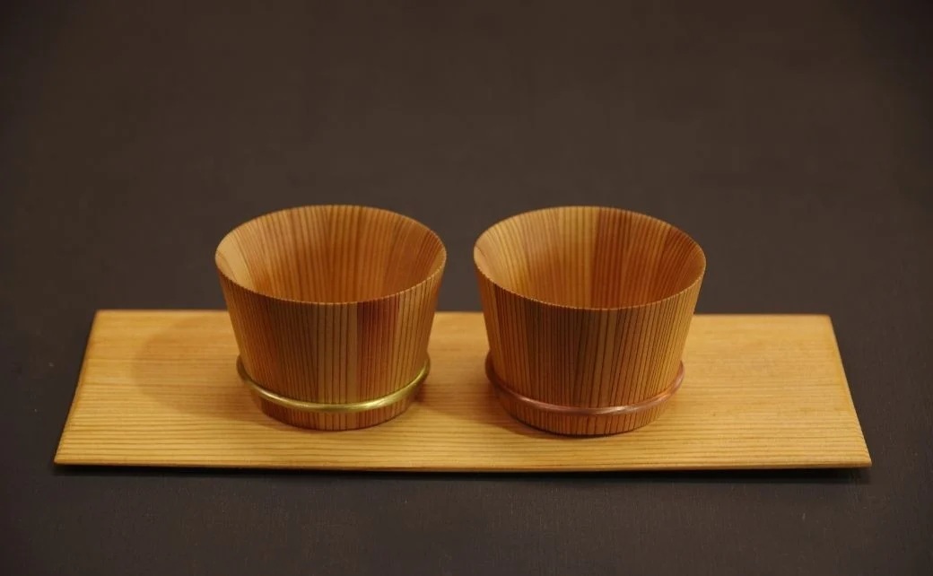 木桶ぐい呑み（2個） お猪口 小松市 石川県 078009【U-Flat工房】