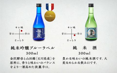 神泉 日本酒ほろ酔いセット 300ml ６本セット 純米吟醸 大吟醸