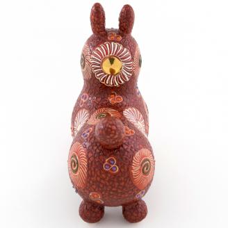 【ＲＯＤＹ×九谷焼】九谷焼置物ロディ「デコ盛赤花文」