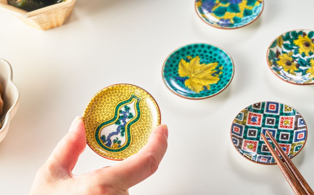 【九谷焼】姫皿（はしおき）5枚 名品コレクション 箸置き 食器  石川県 小松市 北陸