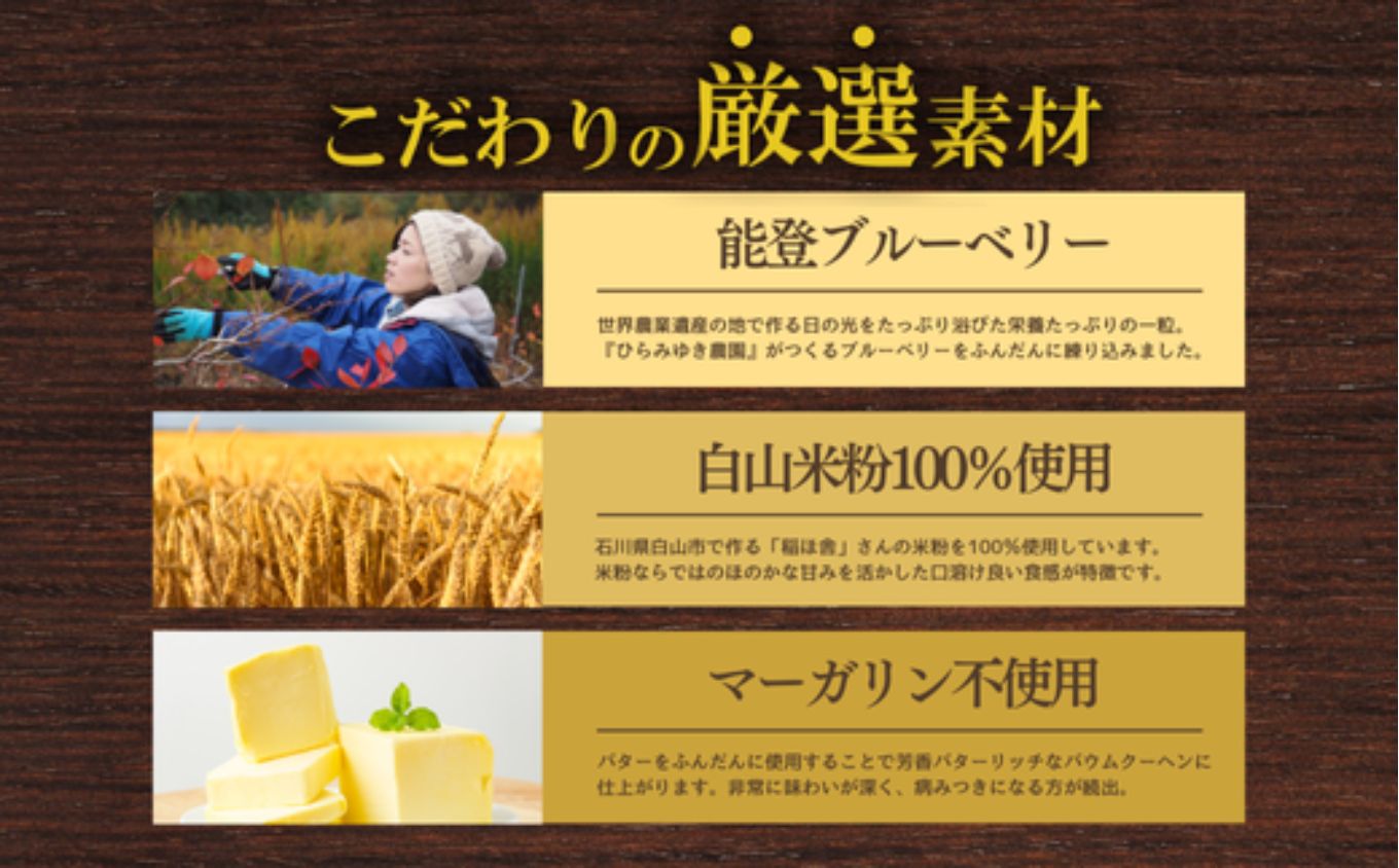 全国バウムクーヘン総選挙1位獲得！能登塩ぶるべりminiばぁむ×8個 個包装（約50g：直径8cm）手提げギフトBOX入り【スイーツ お菓子 お土産 バームクーヘン 手土産 おやつ デザート お取り寄せグルメ 人気 送料無料 セット おすすめ ギフト 米粉 ツキトワ】8個入り