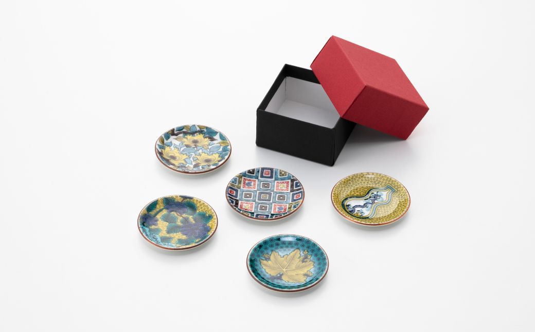 【九谷焼】姫皿（はしおき）5枚 名品コレクション 箸置き 食器  石川県 小松市 北陸