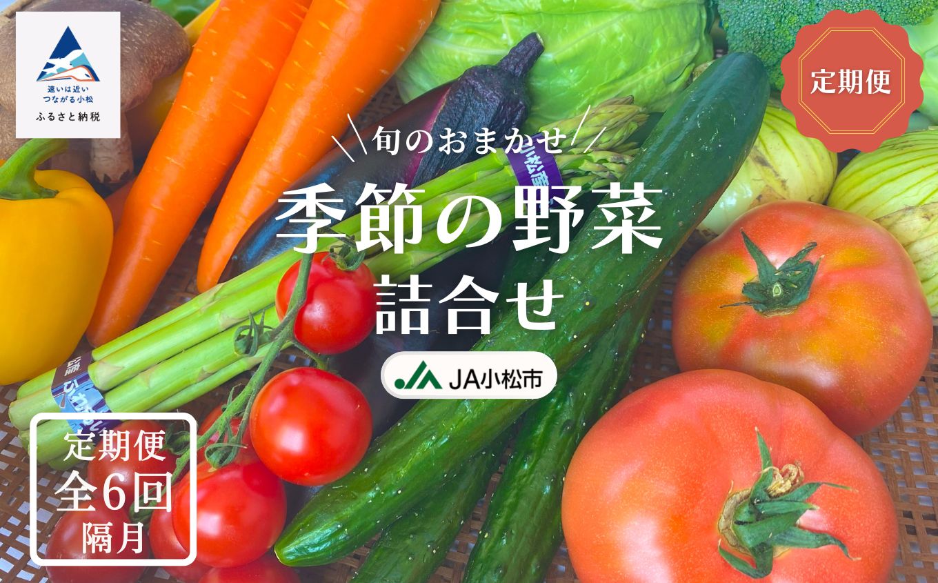 《JA小松市（隔月） 定期便６ヶ月》季節の野菜詰合せ 旬野菜 6回