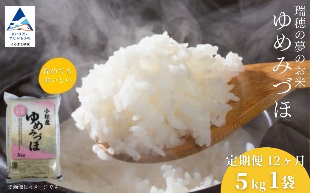 【先行予約】【定期便】令和8年産 小松産 ゆめみづほ 精米 5kg×12ヶ月（毎月） 米 お米｜石川県 小松市 JA小松市