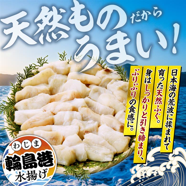 輪島港水揚げ天然ふぐ（250g×3パック、骨なし） wa001-013