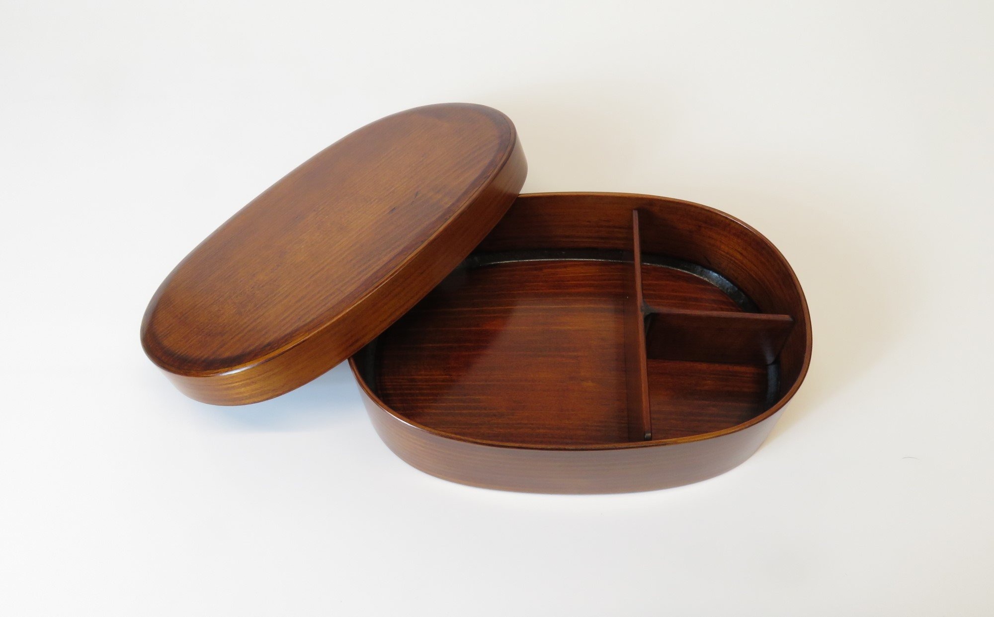 拭き漆弁当箱（小判型） wa010-005