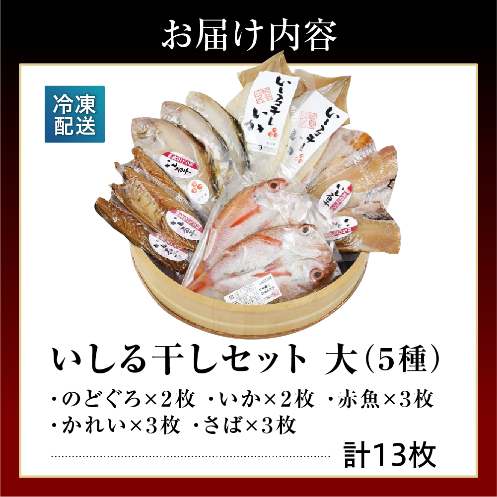 いしる干し（干物、冷凍）セット（大） wa003-004