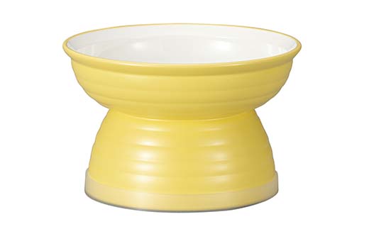 みやわん 脚付きフードボウル ２３５ ＹＥ(イエロー) ペット 犬 猫 いぬ ねこ フードボウル 食器 脚付き F6P-2512
