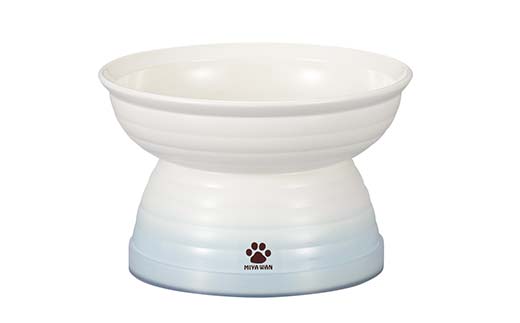 みやわん 脚付きフードボウル ２３５ 淡青色 ペット 犬 猫 いぬ ねこ フードボウル 食器 脚付き F6P-2517