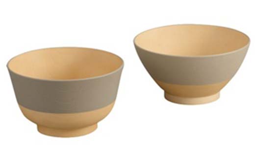 やさしい彩り 飯椀・汁椀2P あま色／きなり色 セット 食器 F6P-2574