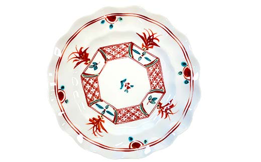 九谷焼 皿揃 赤絵 5枚組 食器 お皿 日本製 ギフト プレゼント F6P-2852