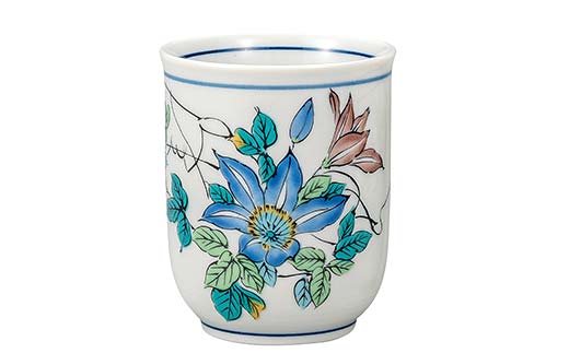 九谷焼 組湯呑 鉄仙 2個1組 湯呑み 食器 ペアカップ 日本製 結婚祝い ギフト プレゼント F6P-2871