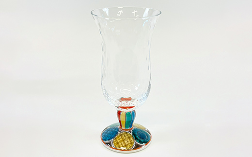 九谷和グラス 冷酒グラス古九谷丸紋 工芸品 グラス コップ 食器 F6P-3153