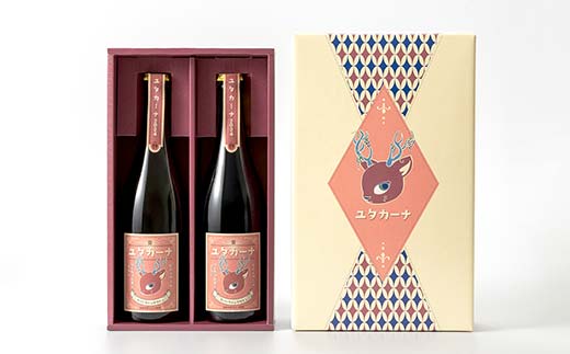 【ギフトBOX】飲みやすいロゼスパークリングワイン ユタカーナ（750ml）2本 専用ギフトボックス ぶどう ブドウ 葡萄 お酒 アルコール飲料 プレゼント ピノ・ノワール ソーヴィニヨン・ブラン ロゼ  F6P-3165