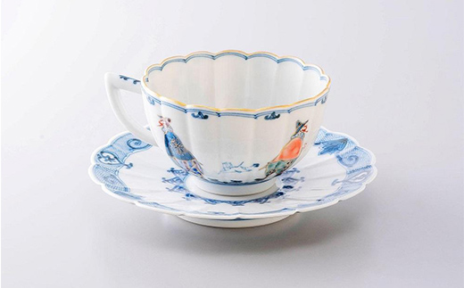 加賀九谷焼〈山本長左〉カップソーサー　異邦人【高島屋選定品】[60C0644] F6P-1425