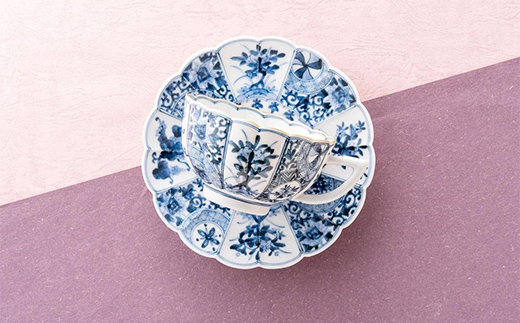 加賀九谷焼〈山本長左〉カップソーサー　樹花文【高島屋選定品】[60C0655] F6P-1426