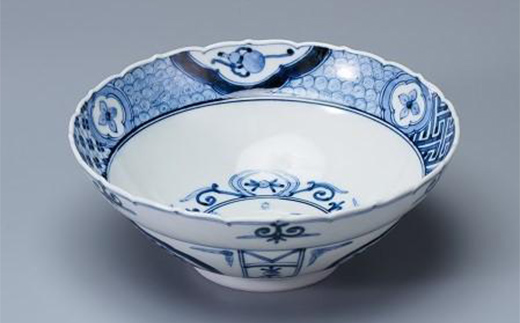 加賀九谷焼〈山本長左〉盛鉢　宝祥芙蓉手【高島屋選定品】［60C0316］ F6P-1566