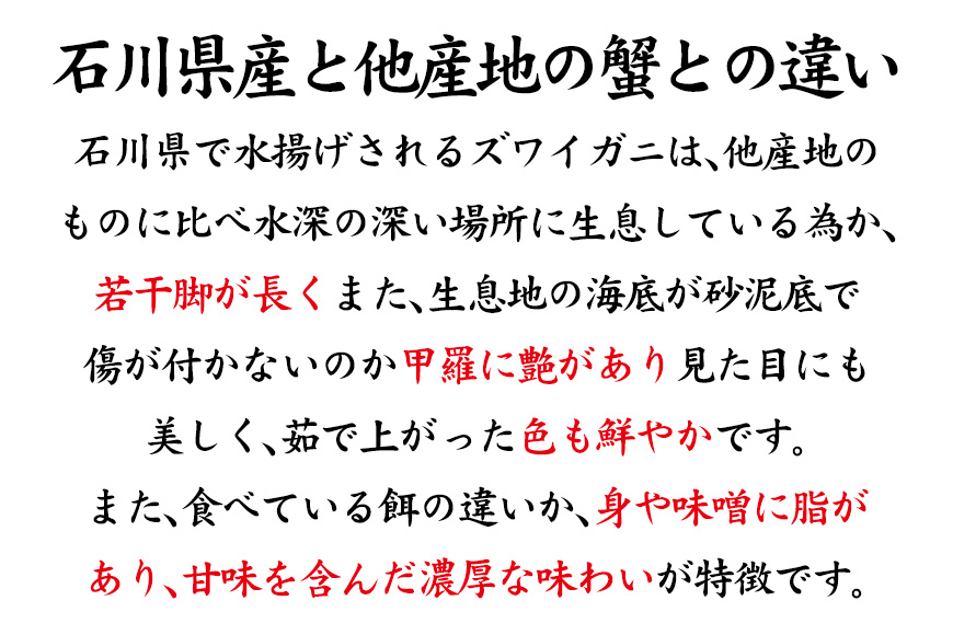 石川県産 加能かに ズワイガニ ( 産地証明タグ付 ) 中サイズ 2匹 + 香箱かに 3匹 詰合せ ( 2～3人前 ) 12月16日～12月26日発送 食べ比べセット ズワイガニ ずわいがに 産地証明 先行予約 予約 ボイル 茹で 蟹 かに F6P-2765