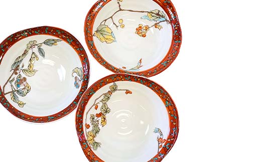 九谷焼 小鉢揃 木の実絵変り 5個組 小鉢 盛り鉢 テーブルウェア 食器 伝統 工芸品 装飾品 F6P-2856