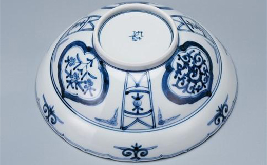 加賀九谷焼〈山本長左〉盛鉢　宝祥芙蓉手【高島屋選定品】［60C0316］ F6P-1566