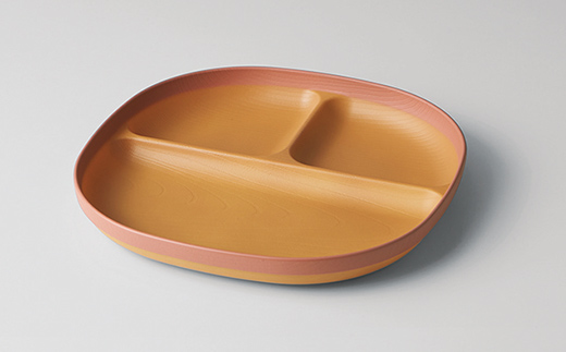 MUSUBI塗り分け ペア食器セット ピンク・イエロー 山中漆器 山中塗 軽量 レンジ対応 食洗機対応 木目 ナチュラル 自然 おしゃれ ギフト F6P-2181