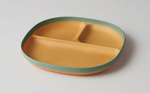 MUSUBI塗り分け ペア食器セット グリーン・ホワイト 山中漆器 山中塗 軽量 レンジ対応 食洗機対応 木目 ナチュラル 自然 おしゃれ ギフト F6P-2186