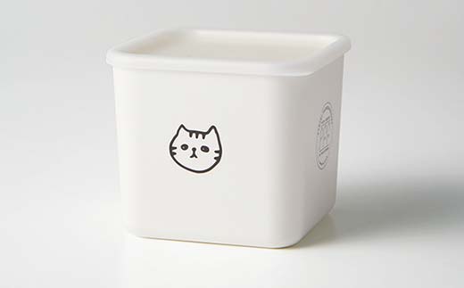 necoストッカー 3点セット 猫 ねこ ネコ スクエアストッカー レンジ対応 食洗機対応 保存容器 冷蔵庫 冷凍庫 かわいい 山中塗 軽量 おしゃれ ギフト F6P-3032