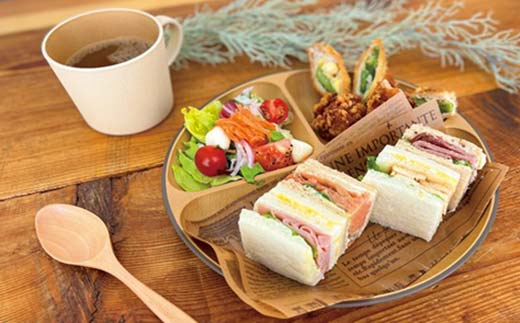 earth color 抗菌丸ランチプレート2P プレート ワンプレートランチ 仕切りプレート 樹脂製 テーブルウェア 日本製 F6P-2559