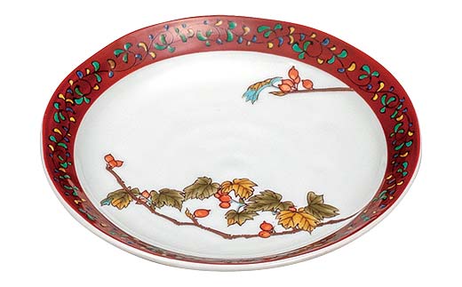 九谷焼 皿揃 木の実絵変り 5枚組 食器 お皿 日本製 ギフト プレゼント F6P-2848