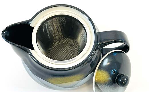 九谷焼 ポット急須 連山 網付き 茶こし付き 食器 日本製 ギフト プレゼント F6P-2872