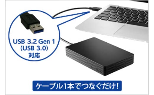 IOデータ USB 3.2 Gen 1(USB 3.0)対応ポータブルハードディスク［1TB］【HDPH－UT1KR】ポータブル ブラック F6P-1619