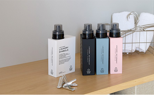 LAUNDRY SYMBOLS 2本セット ホワイト×ブルー 山中漆器 山中塗 ランドリーボトル ディスペンサー おしゃれ ギフト F6P-3026