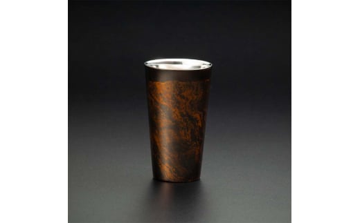 山中塗 漆磨漆流し 2重ストレートカップ 黒ビャクダン 1客 270ml 漆磨カップ コップ カップ タンブラー 贈答 贈り物 父の日 母の日 敬老の日 記念日 贈り物 ギフト 伝統工芸 工芸品 国産 日本製 F6P-2061