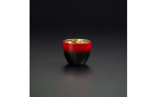 山中塗 士作手塗り 漆磨 二重ぐい呑み 内金24Kメッキ 黒 彩 1客 70ml 漆磨カップ ぐい呑み コップ カップ 贈答 贈り物 父の日 母の日 敬老の日 記念日 贈り物 ギフト 伝統工芸 工芸品 国産 日本製 F6P-2071